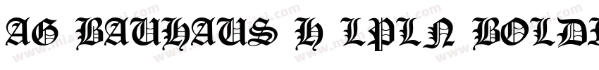 AG Bauhaus H LPln BoldItalic字体转换